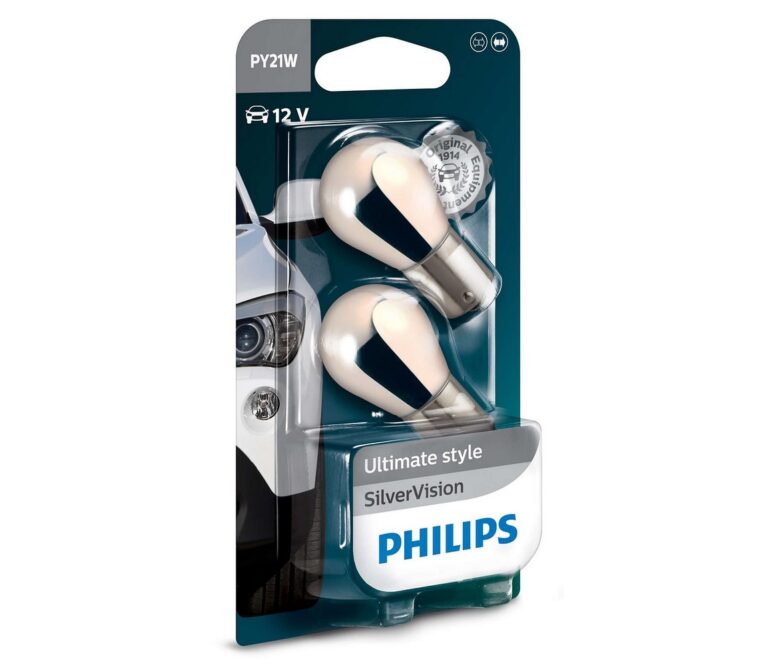 Philips SADA 2x Autožárovka Philips SILVER VISION 12496SVB2 PY21W BAU15s/21W/12V