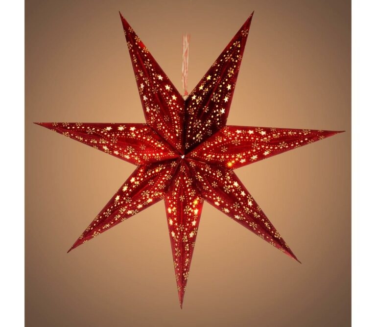 LED Vánoční dekorace LED/3xAA hvězda červená