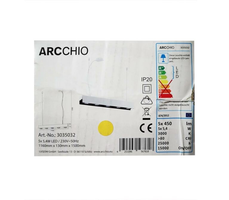 Arcchio Arcchio - LED Stmívatelný lustr na lanku OLINKA 5xLED/5