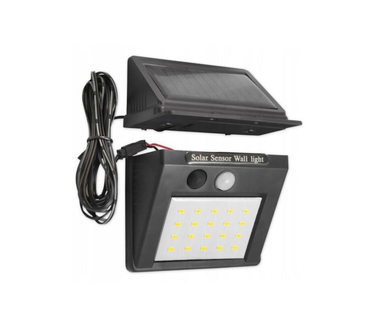 LED Solární nástěnné svítidlo se senzorem a externím panelem LED/0