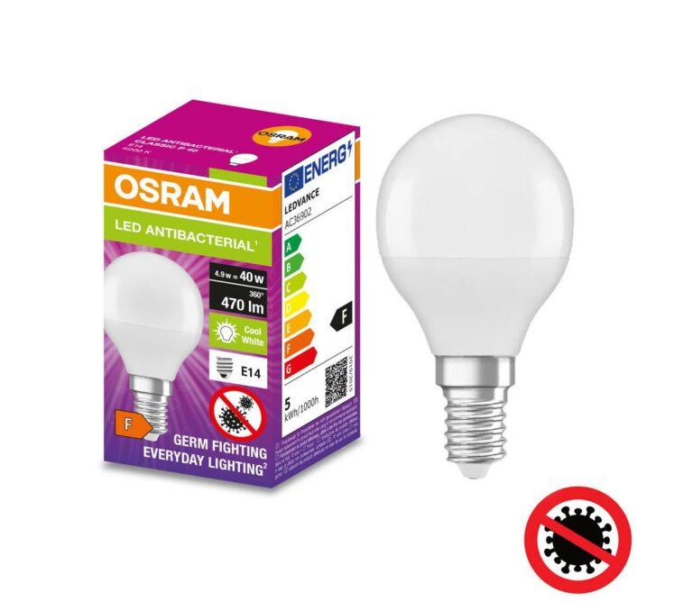 Osram LED Antibakteriální žárovka P40 E14/4