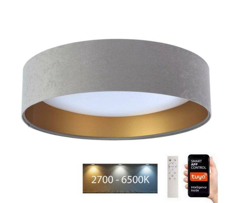 LED Stropní svítidlo SMART GALAXY LED/36W/230V Wi-Fi Tuya šedá/zlatá + DO