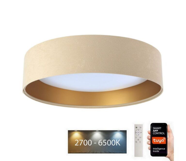 LED Stropní svítidlo SMART GALAXY LED/24W/230V Wi-Fi Tuya béžová/zlatá + DO