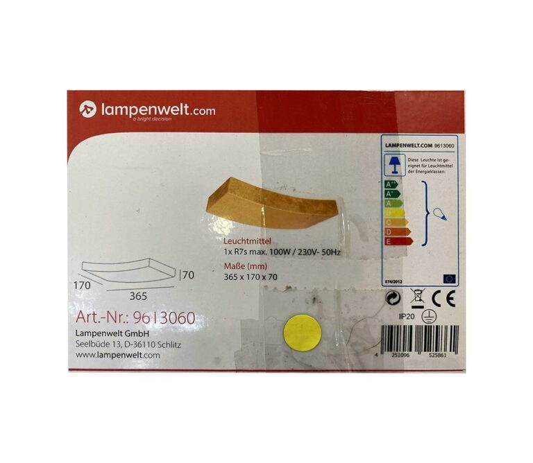 Lampenwelt Lampenwelt - Nástěnné svítidlo BERRA 1xR7s/100W/230V