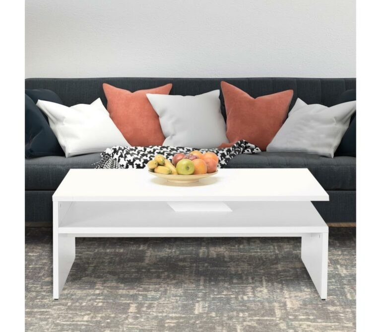 Adore Furniture Konferenční stolek 42x110 cm bílá
