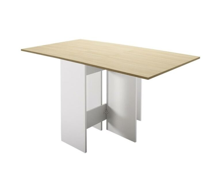 Adore Furniture Skládací jídelní stůl 75x140 cm hnědá/bílá