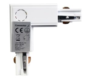 Konektor pro svítidla v lištovém systému 3-fázový TRACK bílá typ L