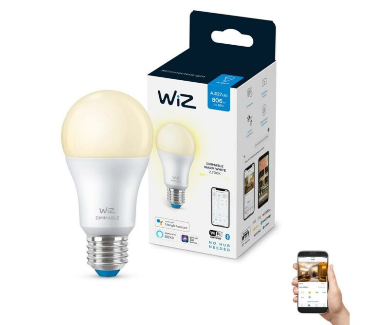 WiZ LED Stmívatelná žárovka A60 E27/8W/230V 2700K CRI 90 Wi-Fi - WiZ