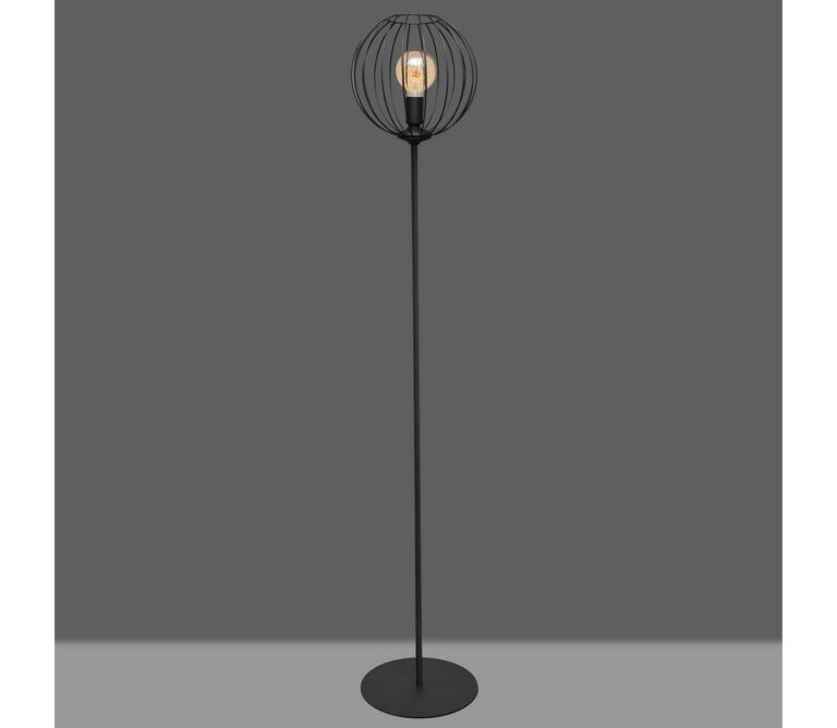 Stojací lampa MERCURE 1xE27/60W/230V černá