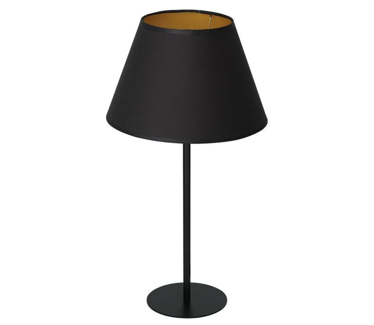 Stolní lampa ARDEN 1xE27/60W/230V pr. 30 cm černá/zlatá