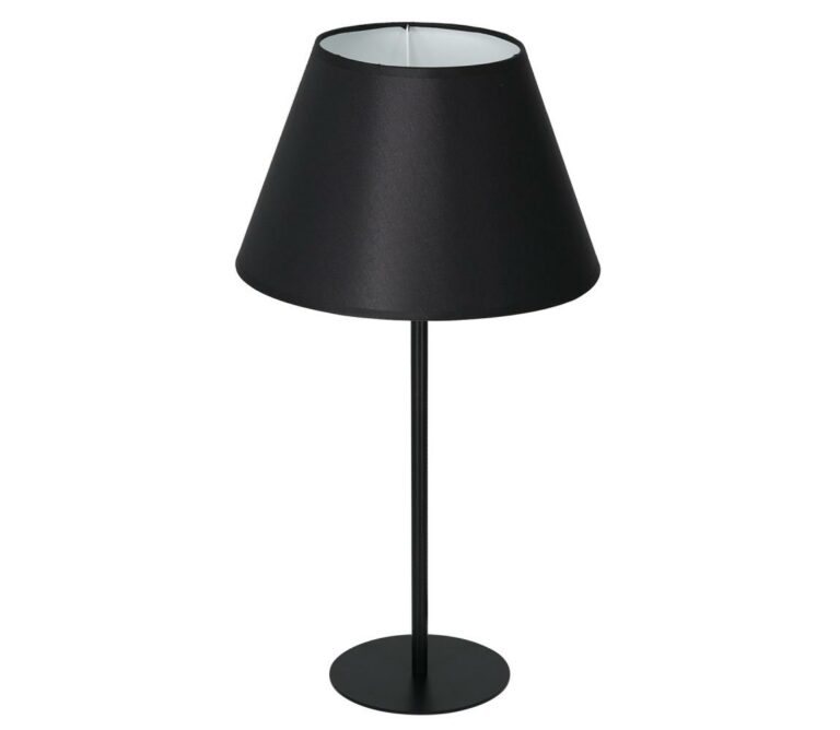 Stolní lampa ARDEN 1xE27/60W/230V pr. 30 cm černá/bílá
