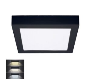 WD173-B- LED Stropní svítidlo LED/18W/230V 3000/4000/6000K černá hranatý