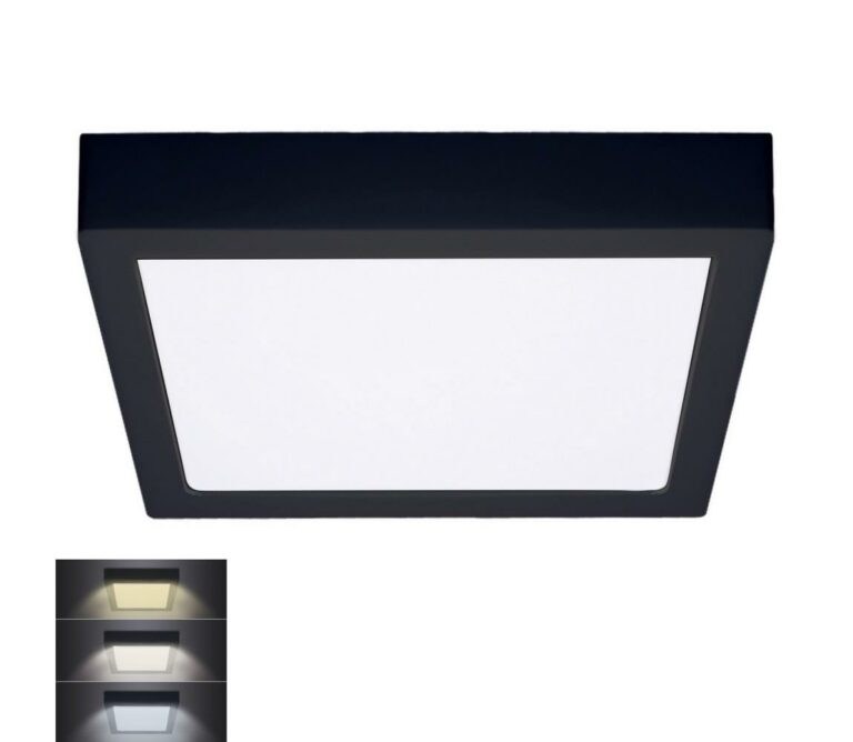 WD175-B- LED Stropní svítidlo LED/24W/230V 3000/4000/6000K černá hranatý