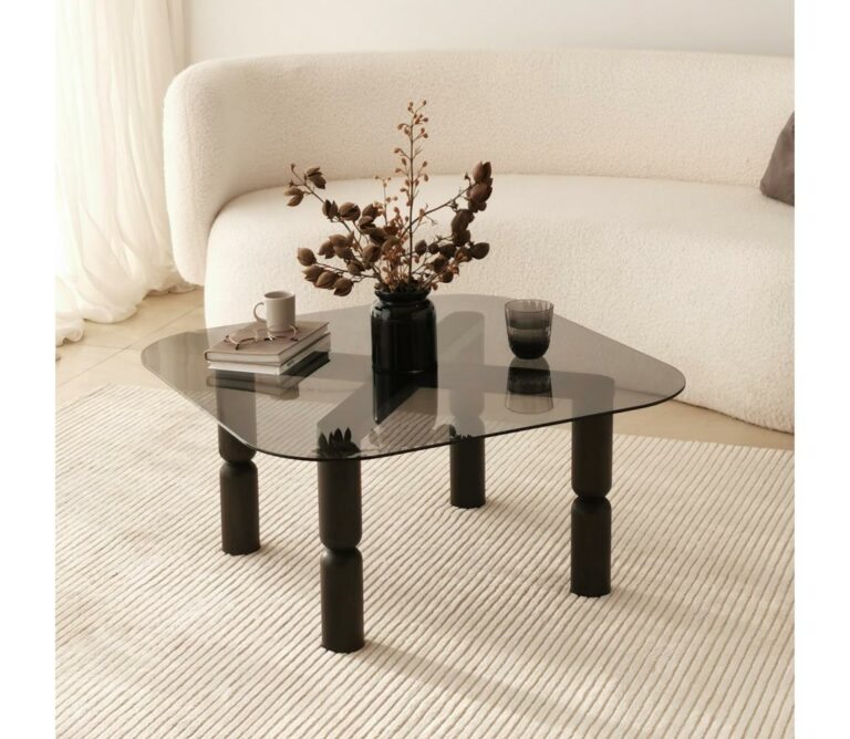 Konferenční stolek KEI 40x80 cm hnědá/černá