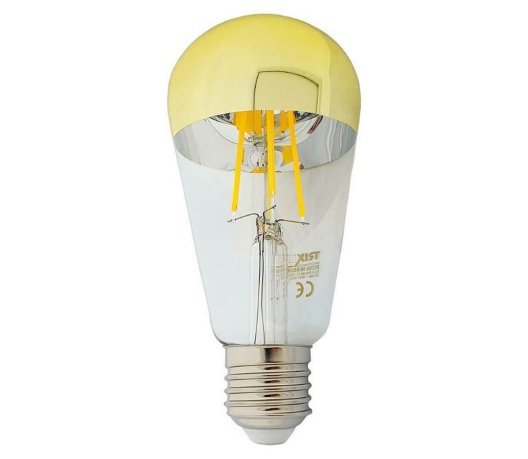 LED Žárovka se zrcadlovým vrchlíkem DECOR MIRROR ST64 E27/8W/230V 4200K zlatá