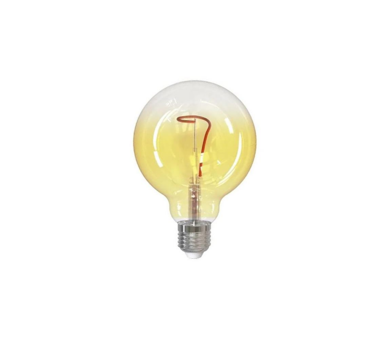 LED Žárovka FILAMENT SHAPE G95 E27/4W/230V 1800K žlutá