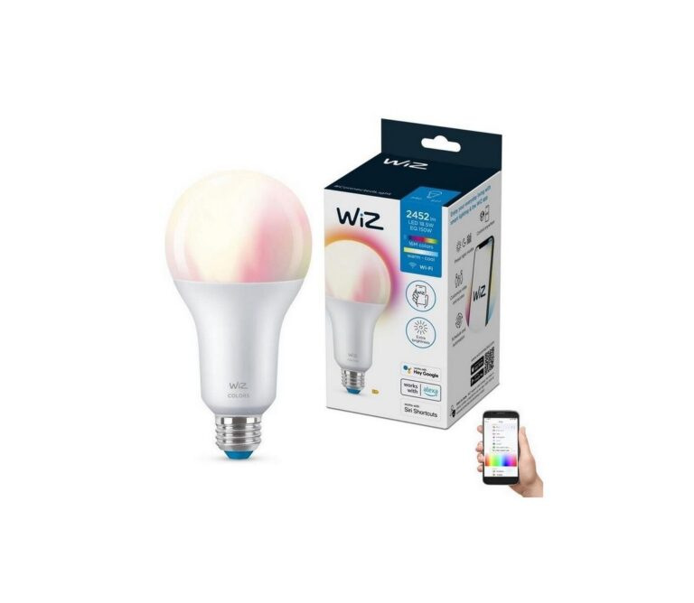 WiZ LED RGBW Stmívatelná žárovka A80 E27/18