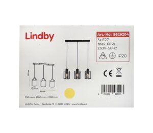 Lindby Lindby - Lustr na lanku KOURTNEY 3xE27/60W/230V