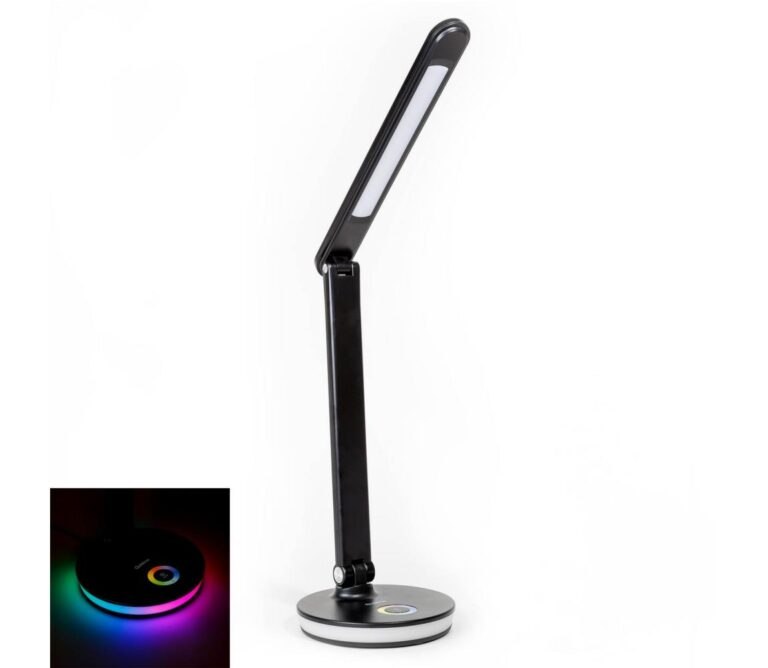 LED RGB Nabíjecí stolní lampa s funkcí powerbanky LED/12W/5V 2800-6000K černá