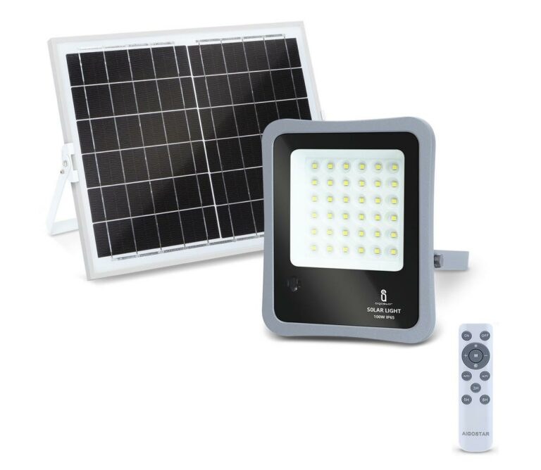 B.V.  - LED Stmívatelný solární reflektor LED/100W/3