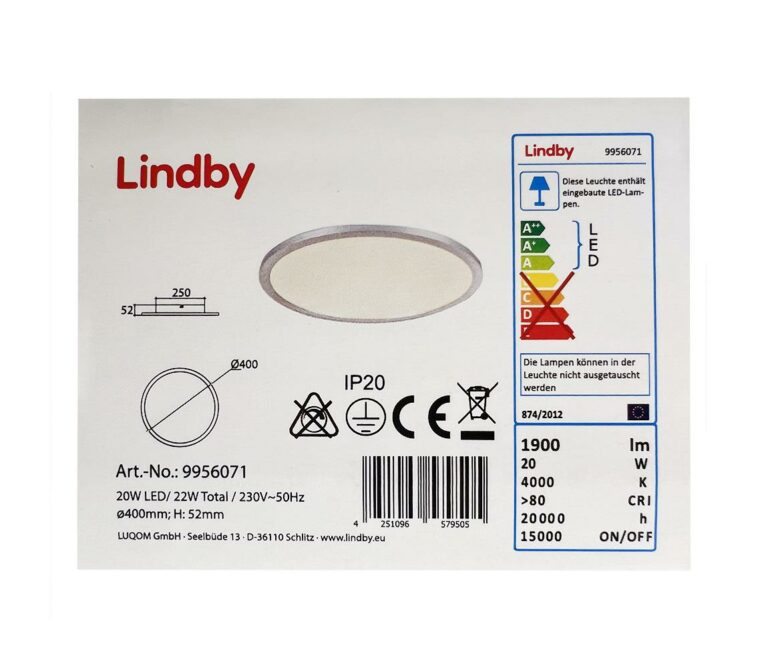 Lindby Lindby - LED Stropní svítidlo LEONTA LED/20W/230V