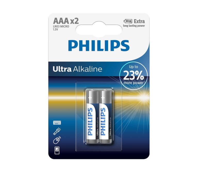 Philips Philips LR03E2B/10 - 2 ks Alkalická baterie AAA ULTRA ALKALINE 1
