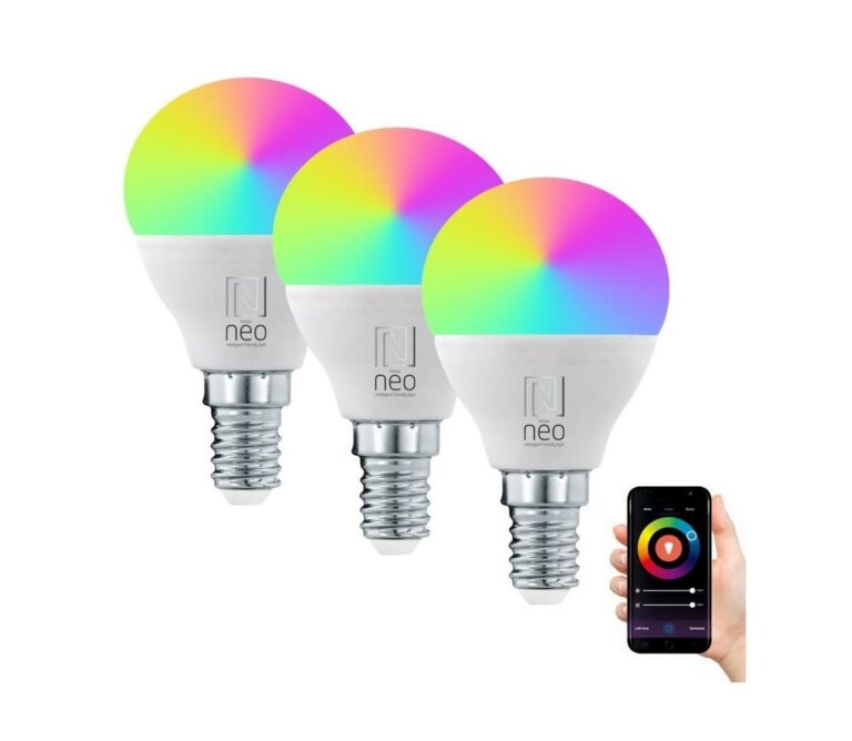 NEO LITE SMART sada 3x žárovka LED E14 6W RGB+CCT barevná a bílá
