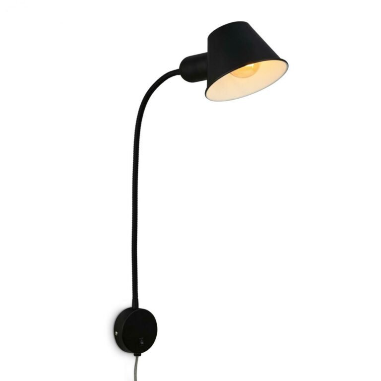 BRILONER Noční lampička 55 cm 1x E27 10W černá BRI 2089-015