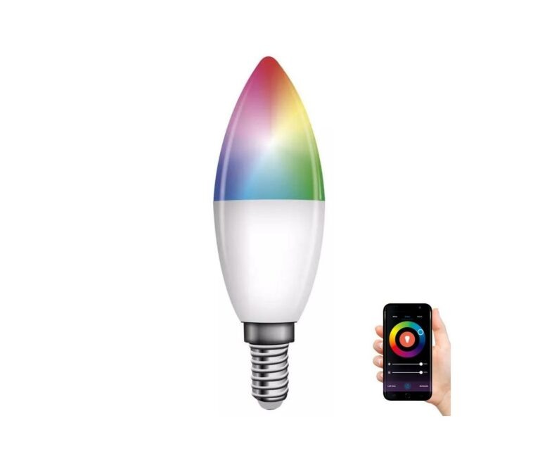 LED RGB Stmívatelná žárovka GoSmart E14/4