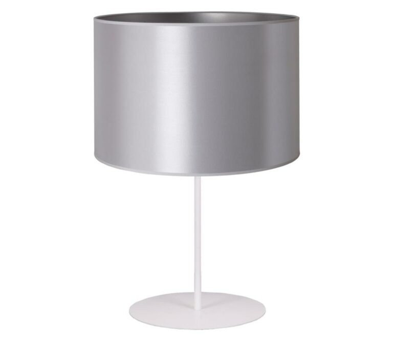 - Stolní lampa CANNES 1xE14/15W/230V 20 cm stříbrná/bílá